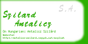 szilard antalicz business card