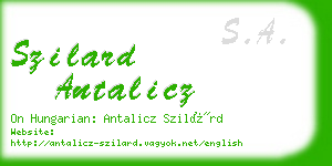 szilard antalicz business card